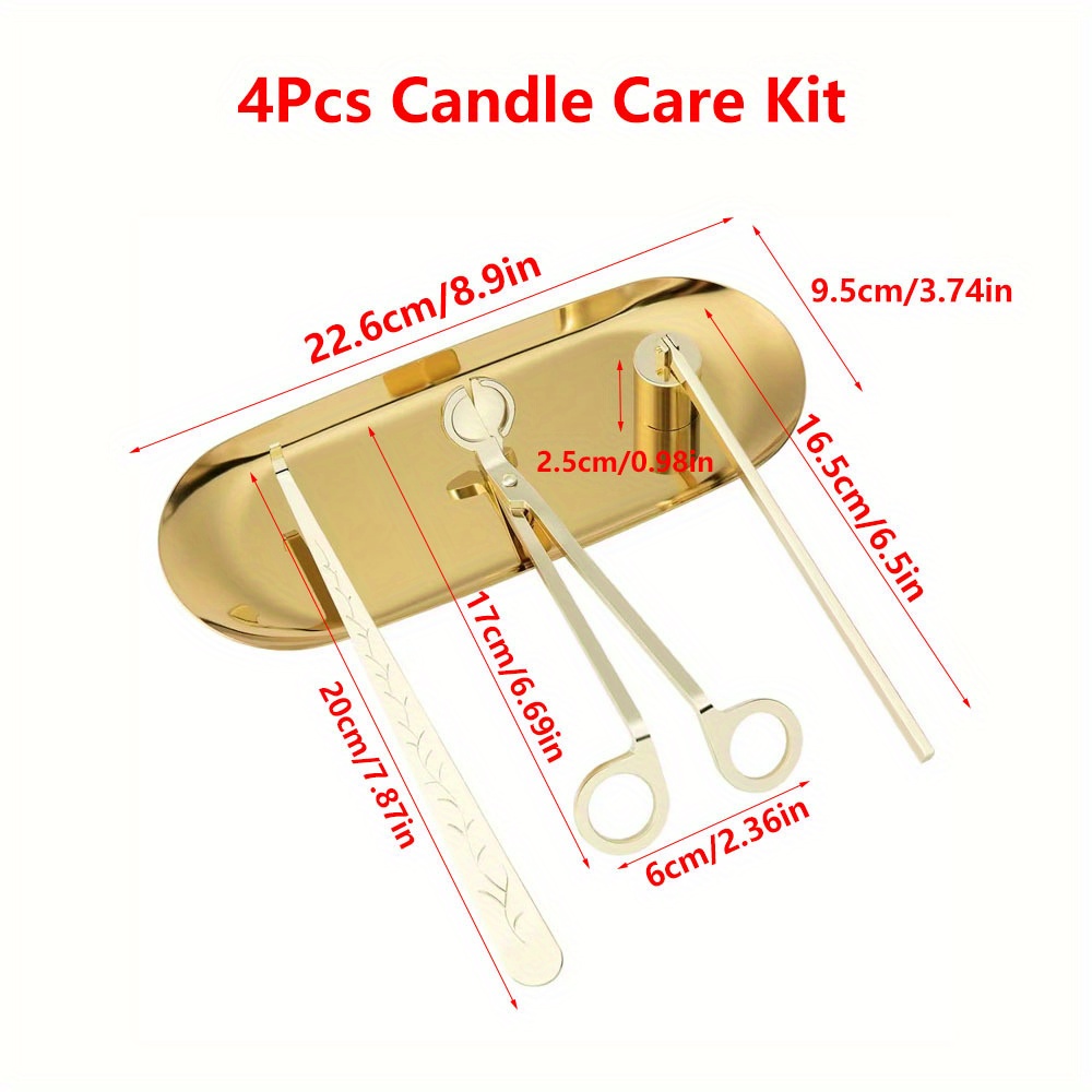 4pcs/set Luxury Candle Care Ki - Home Improvement House 评论和价格