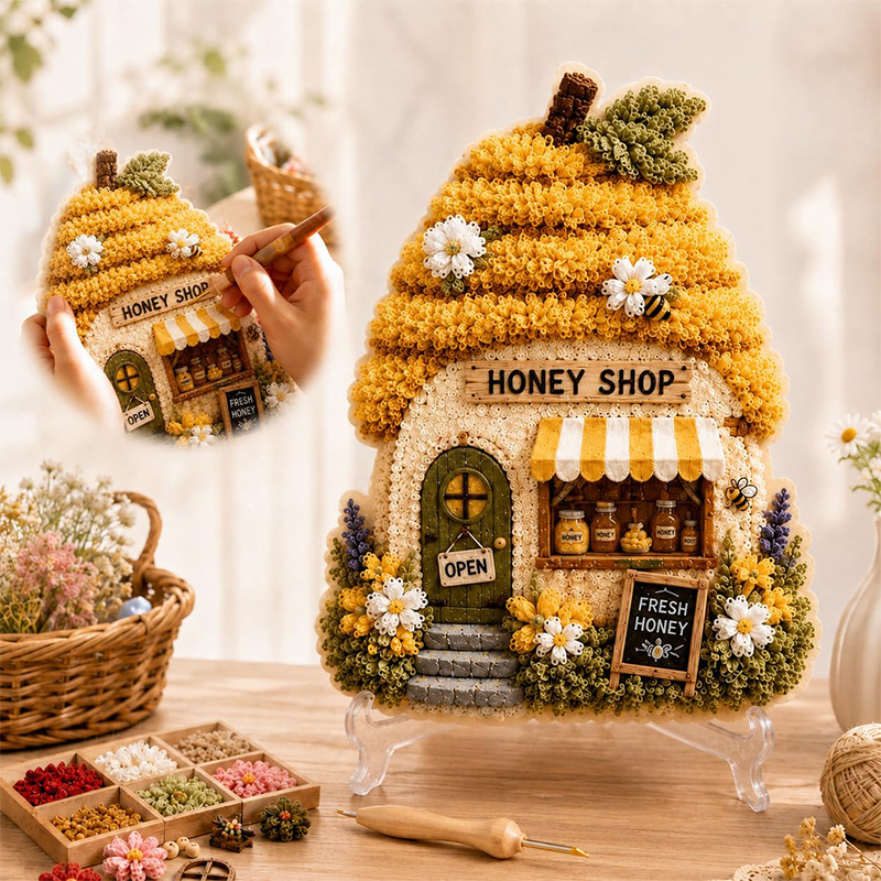 3D Mushroom House Poke Art DIY - Home Improvement Help 评论和价格