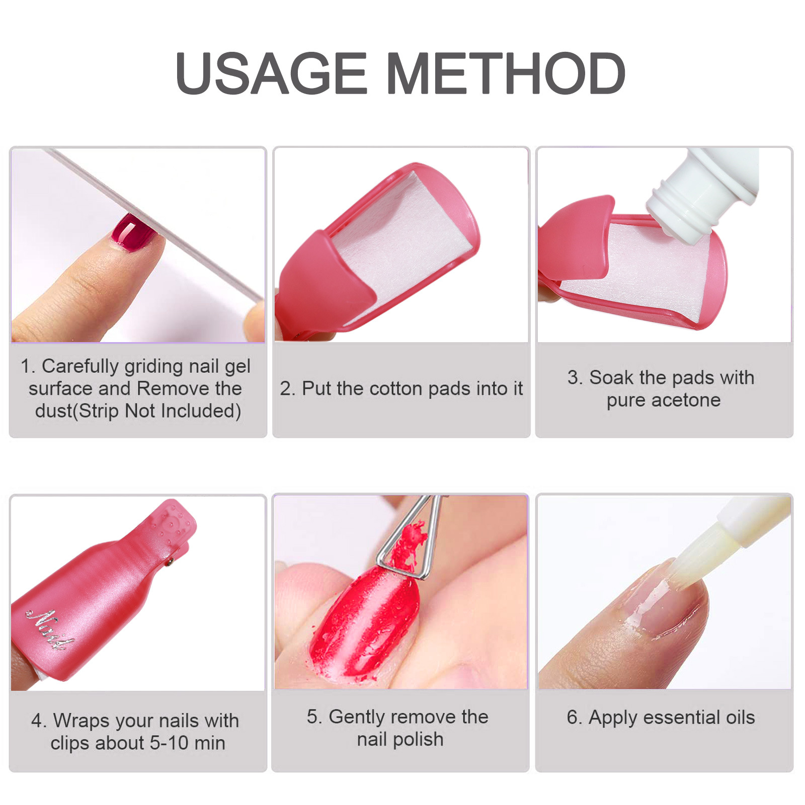 10 Pcs Nail Polish Remover Cli - Home Improvement House 评论和价格